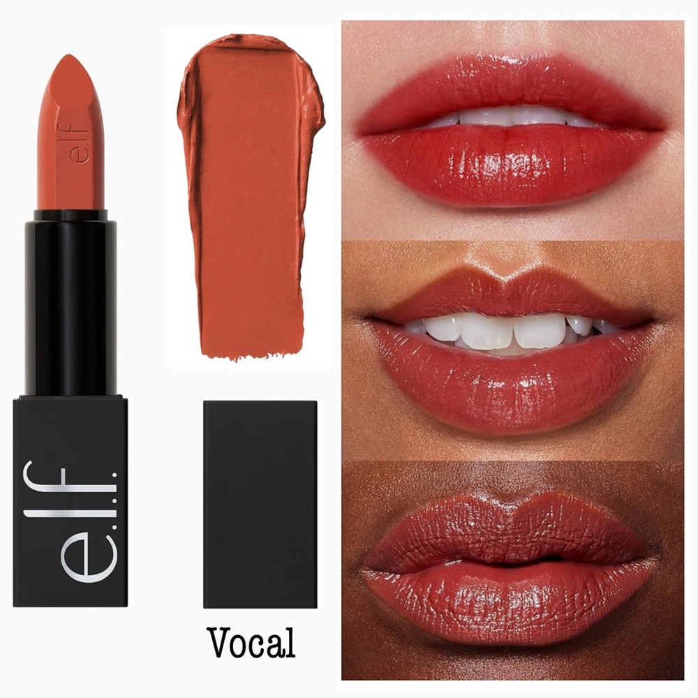 e.l.f. O Face Richly Pigmented Creamy Satin Lipstick • Vocal